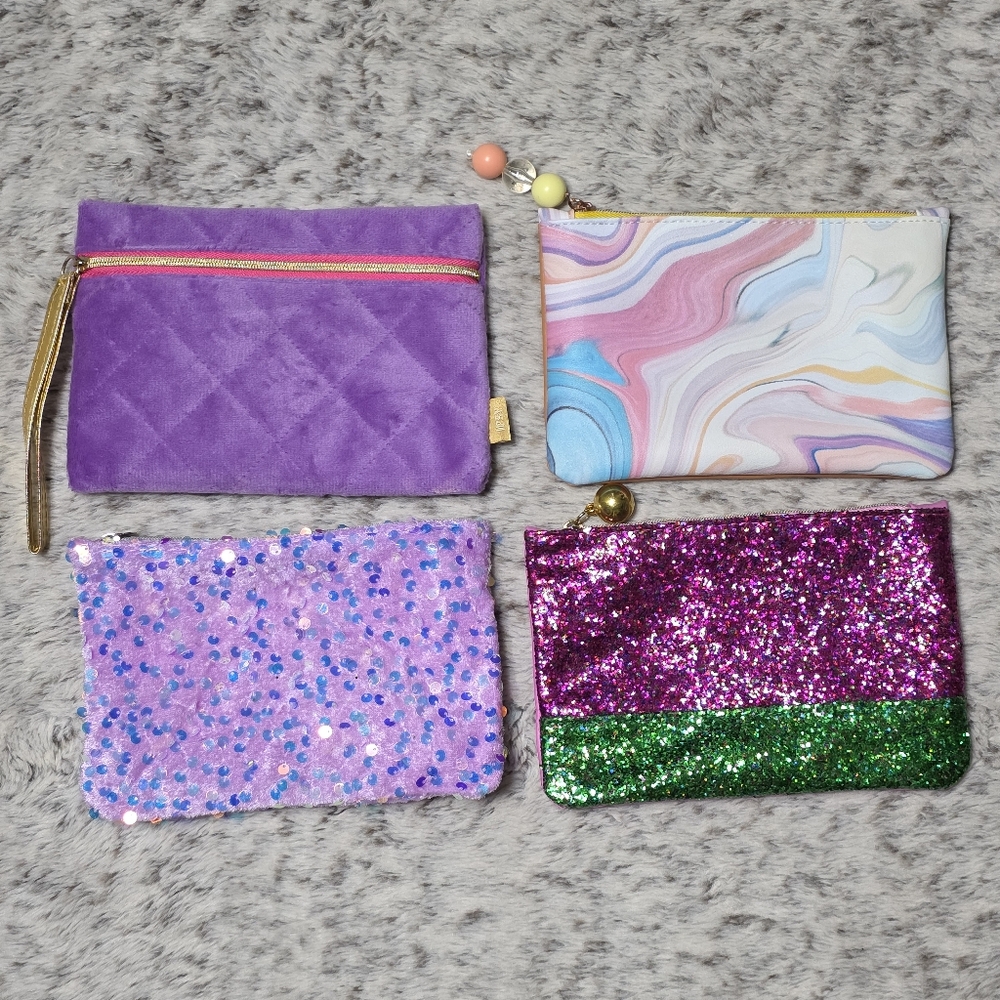 Four Purple Aesthetic Ipsy Makeup Bags - Like New